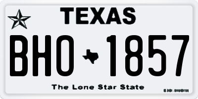 TX license plate BHO1857