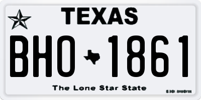 TX license plate BHO1861