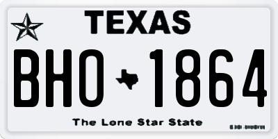 TX license plate BHO1864