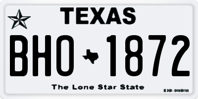 TX license plate BHO1872