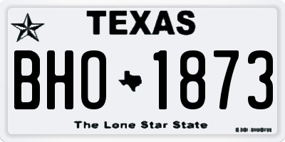 TX license plate BHO1873
