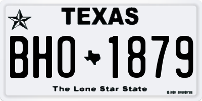 TX license plate BHO1879