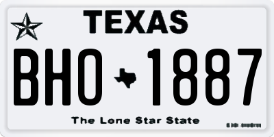 TX license plate BHO1887
