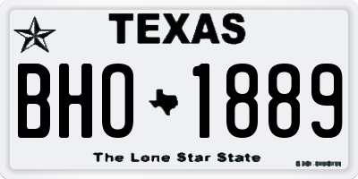 TX license plate BHO1889