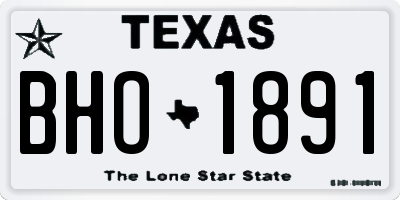 TX license plate BHO1891