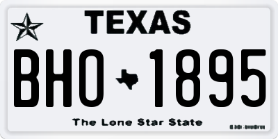 TX license plate BHO1895