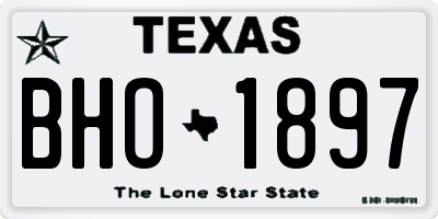 TX license plate BHO1897