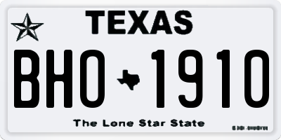 TX license plate BHO1910