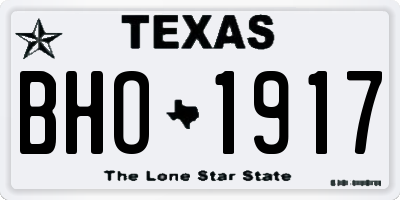 TX license plate BHO1917