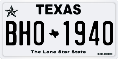 TX license plate BHO1940