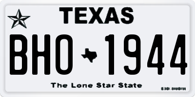 TX license plate BHO1944