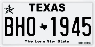 TX license plate BHO1945