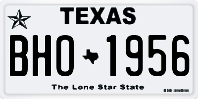 TX license plate BHO1956