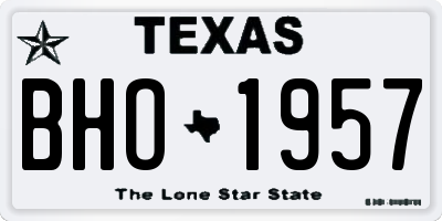 TX license plate BHO1957
