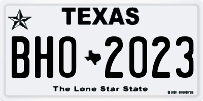 TX license plate BHO2023