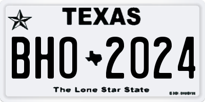 TX license plate BHO2024