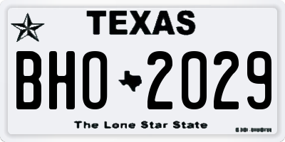 TX license plate BHO2029