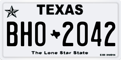TX license plate BHO2042