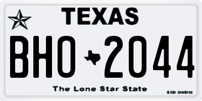 TX license plate BHO2044