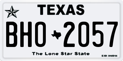 TX license plate BHO2057