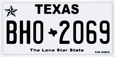 TX license plate BHO2069