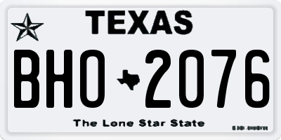 TX license plate BHO2076