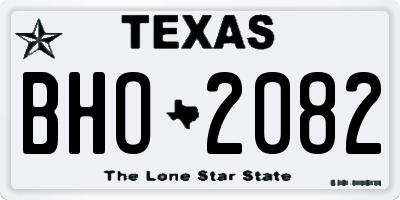 TX license plate BHO2082