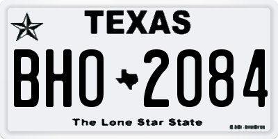 TX license plate BHO2084