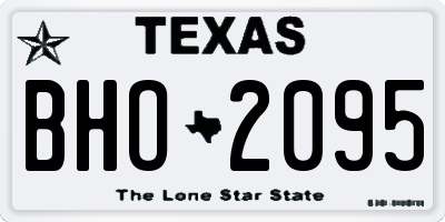 TX license plate BHO2095