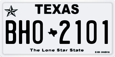 TX license plate BHO2101
