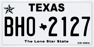 TX license plate BHO2127