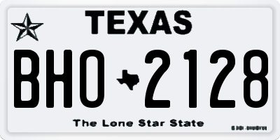 TX license plate BHO2128