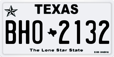 TX license plate BHO2132