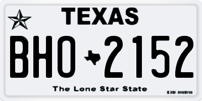 TX license plate BHO2152