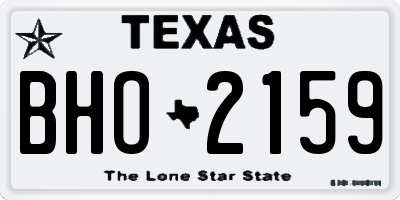 TX license plate BHO2159