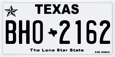 TX license plate BHO2162