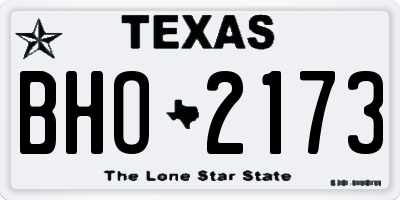 TX license plate BHO2173