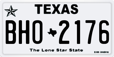 TX license plate BHO2176
