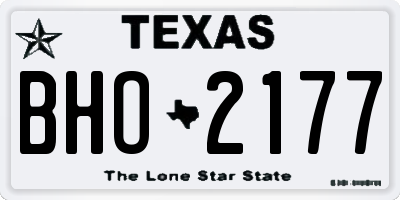 TX license plate BHO2177