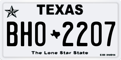 TX license plate BHO2207