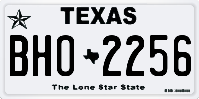 TX license plate BHO2256