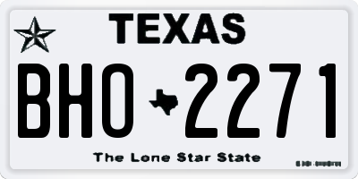TX license plate BHO2271