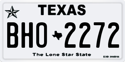 TX license plate BHO2272