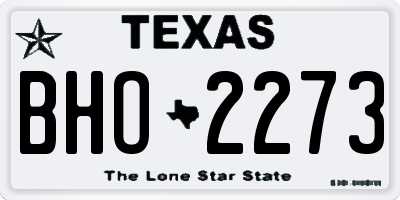 TX license plate BHO2273
