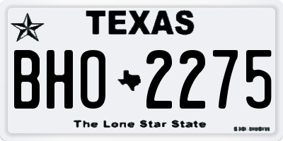 TX license plate BHO2275