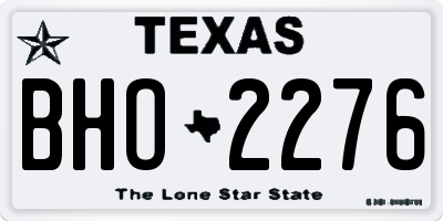 TX license plate BHO2276