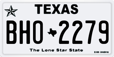TX license plate BHO2279
