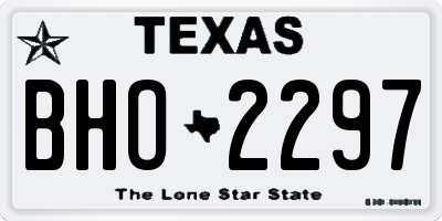 TX license plate BHO2297