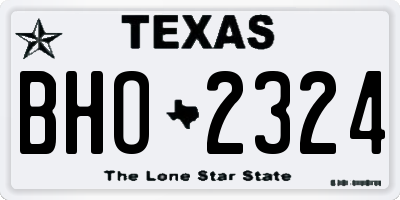 TX license plate BHO2324