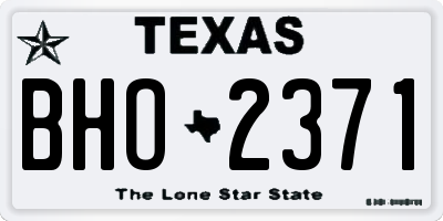 TX license plate BHO2371